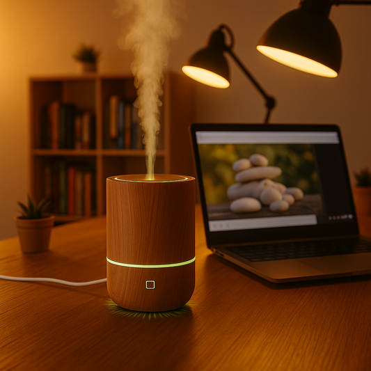 Diffuseur Huiles Essentielles Nomade - Design Bois LED | Séréniaa